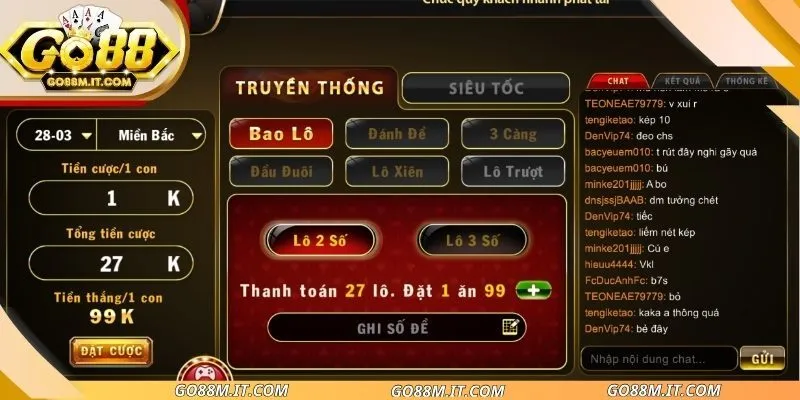 Lô 2 số phổ biến